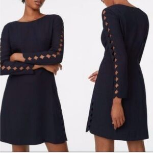 Club Monaco Edni Navy Dress Knee Length, Size 8